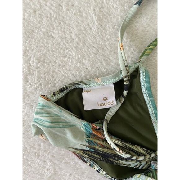 Women’s Liquido M/L Tropical Tied Bikini Bathing Suit Medium Top Large Bottom - Picture 4 of 4